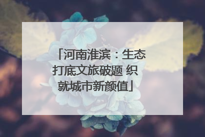 河南淮滨：生态打底文旅破题 织就城市新颜值